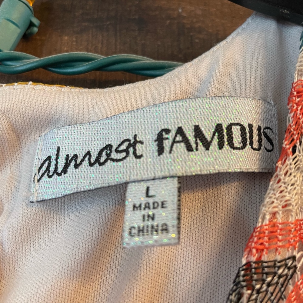Almost famous multi color womens dress. Size: large - Picture 2 of 2